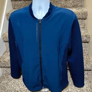 Stunning *UNDER ARMOUR Loose* lightweight men’s golf shirt jacket - L - ribbed!